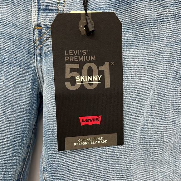 Levi's Premium 501 Skinny Jeans - 24 x 30 - New with tag - Picture 3 of 11